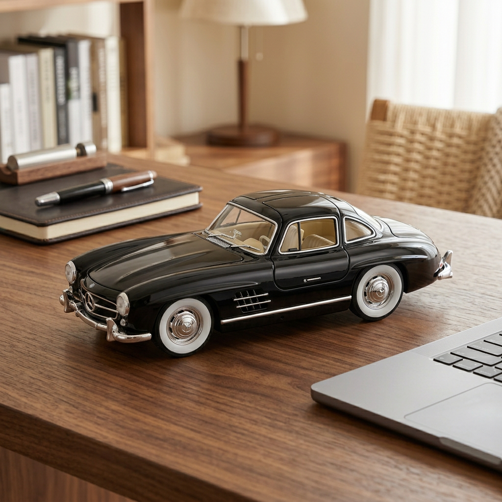 Black Mercedes-Benz 300 SL Gullwing Model Car | Happy Gift