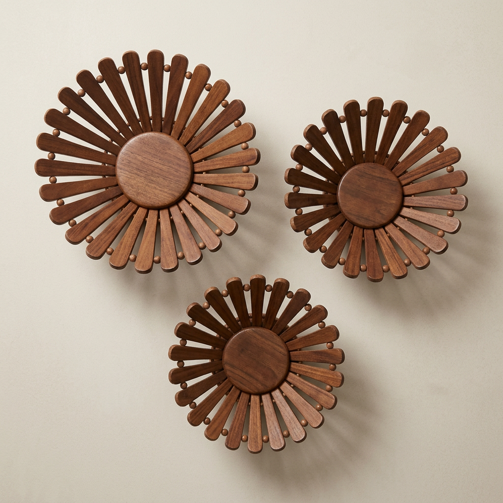 Wooden Decorative Bowl Set of 3 | Happy Gift