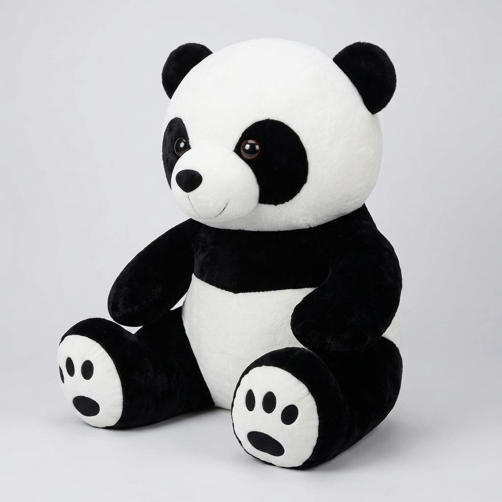 63 CM Panda Plush Soft Toy – Black & White Stuffed Bear | Happy Gift