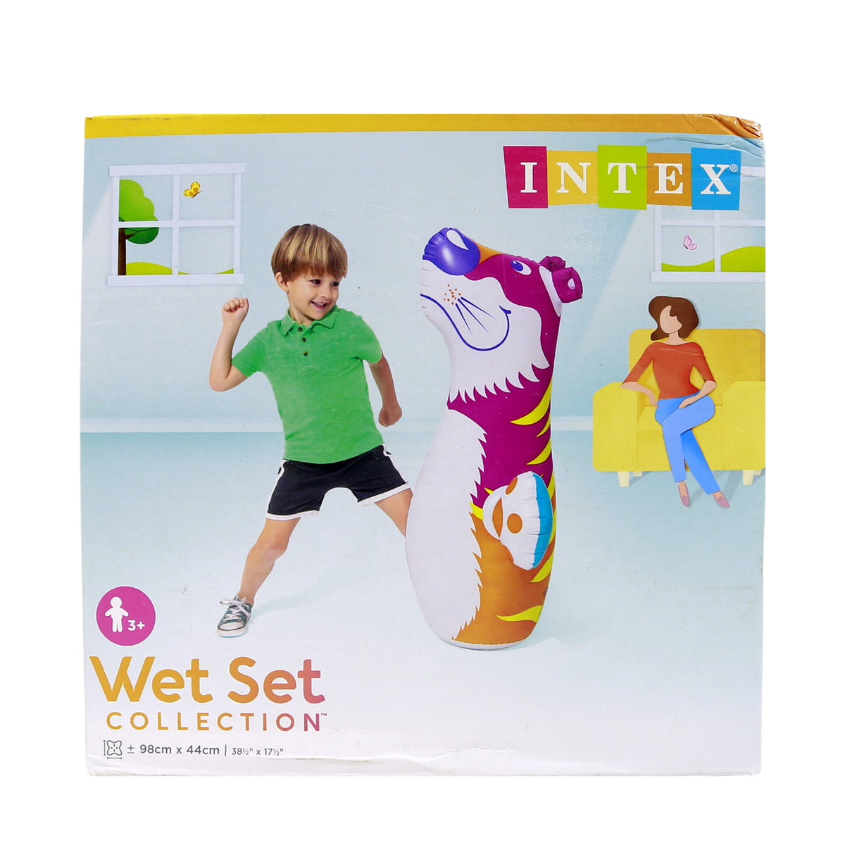 Intex 3D Tiger Bop Bag – 38" Inflatable Punching Bag for Kids