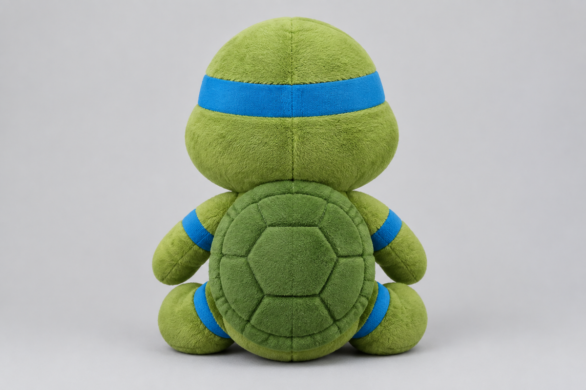 38CM Green Ninja Turtle Plush Toy with Blue Mask – Happy Gift