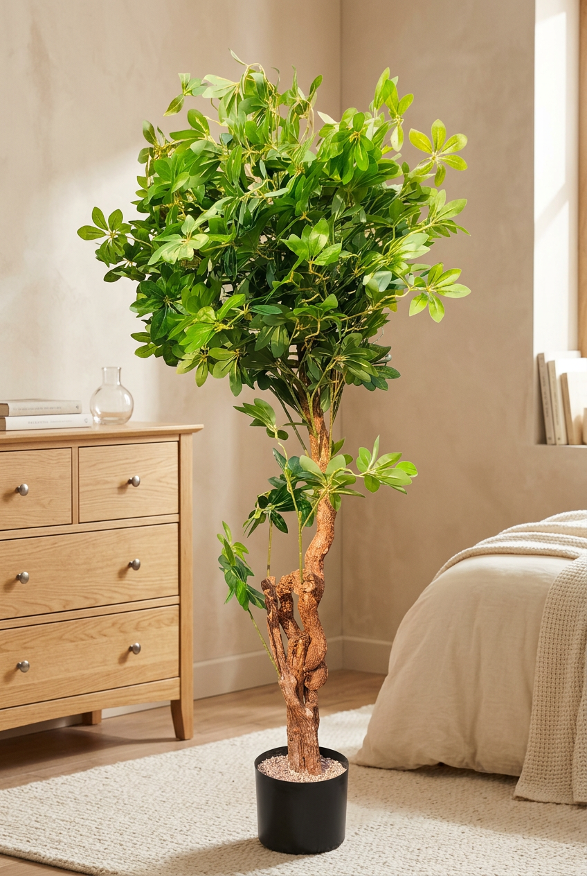 Twisted-Trunk Decorative Tree in Black Pot | Happy Gift