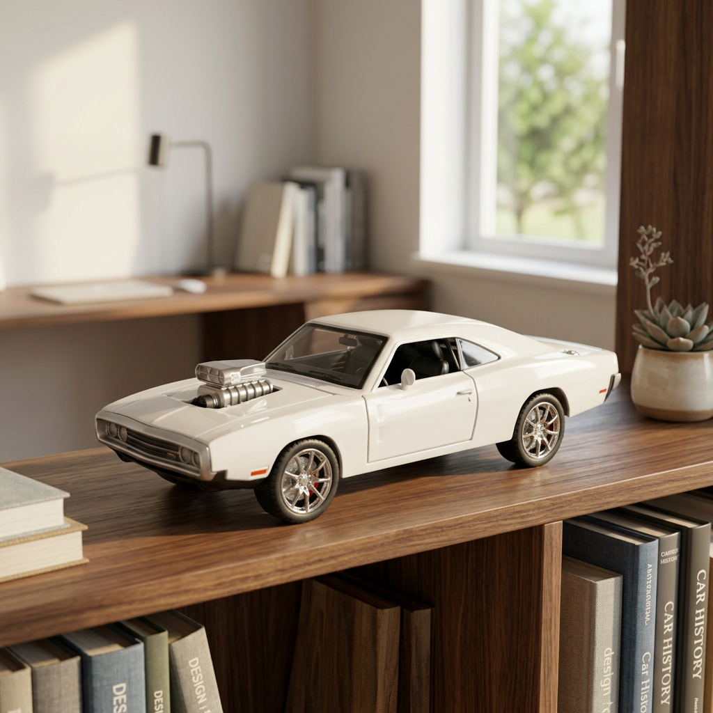 Dodge Charger White Die-Cast Muscle Car | Happy Gift