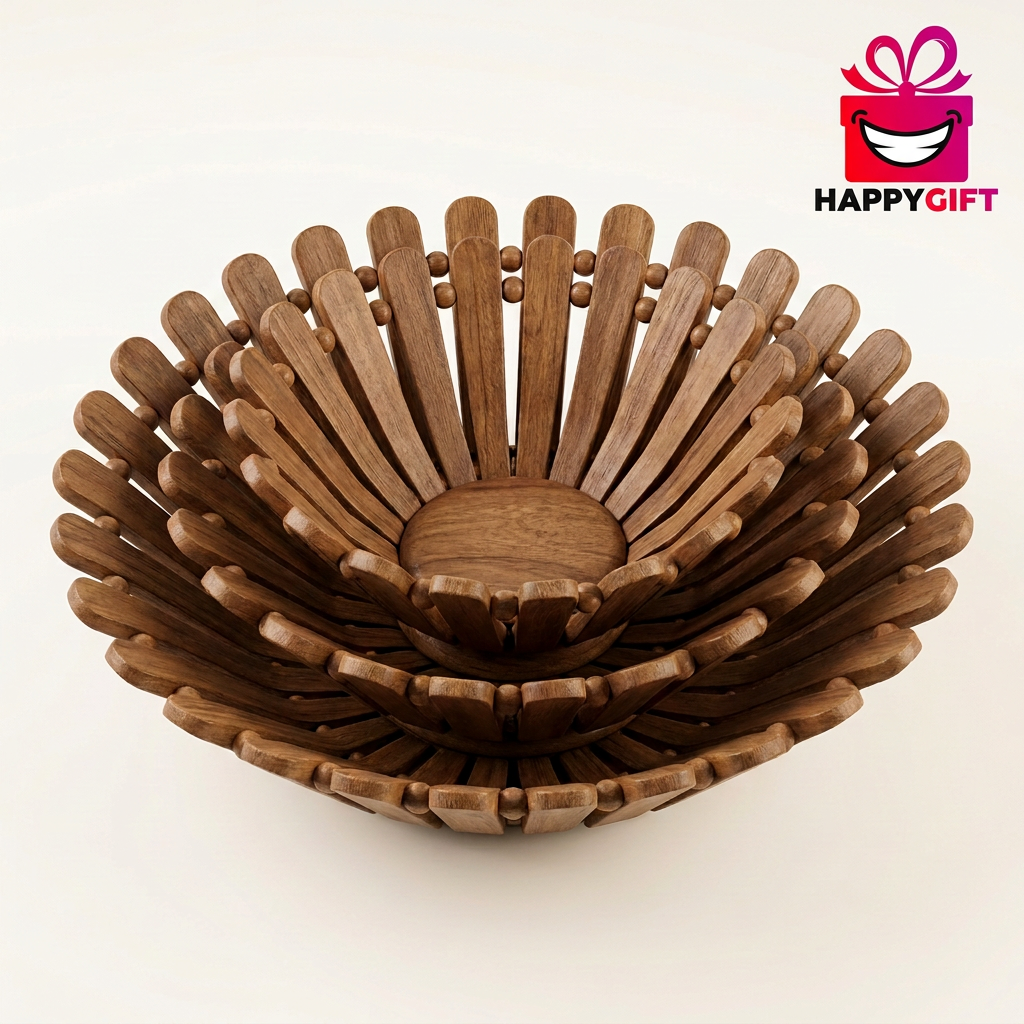 Wooden Decorative Bowl Set of 3 | Happy Gift
