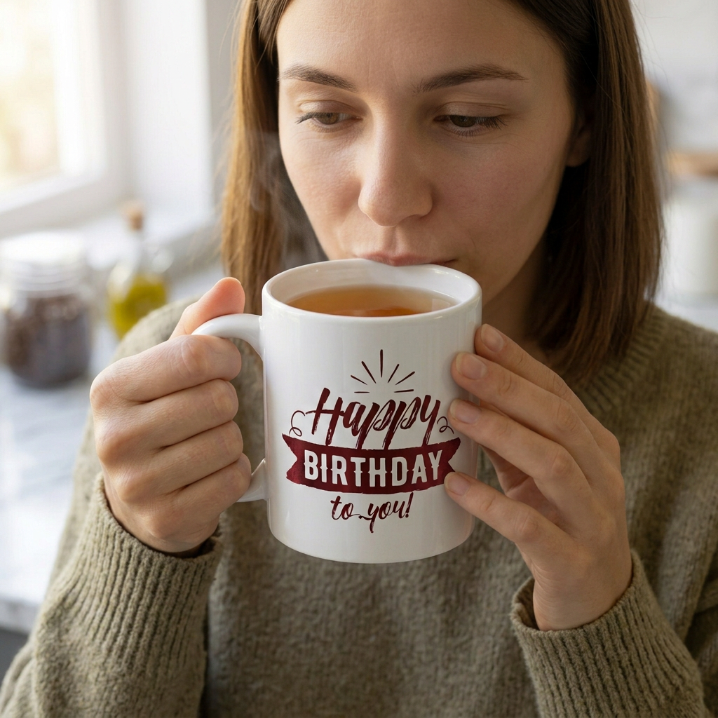 Happy Birthday White Ceramic Gift Mug | Happy Gift