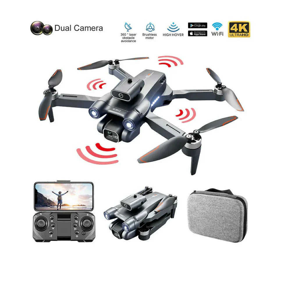 R/C DRONE DUAL CAMERA OBSTACLE AVOIDANCE BRUSH LESS FOLDABLE QUAD COPTER
