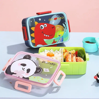 Colorful Kids Animal Lunch Box Set - Leak-Resistant & BPA Free