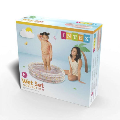 Intex Wet Set Collection Floral Print Inflatable Baby Pool (34" x 10")