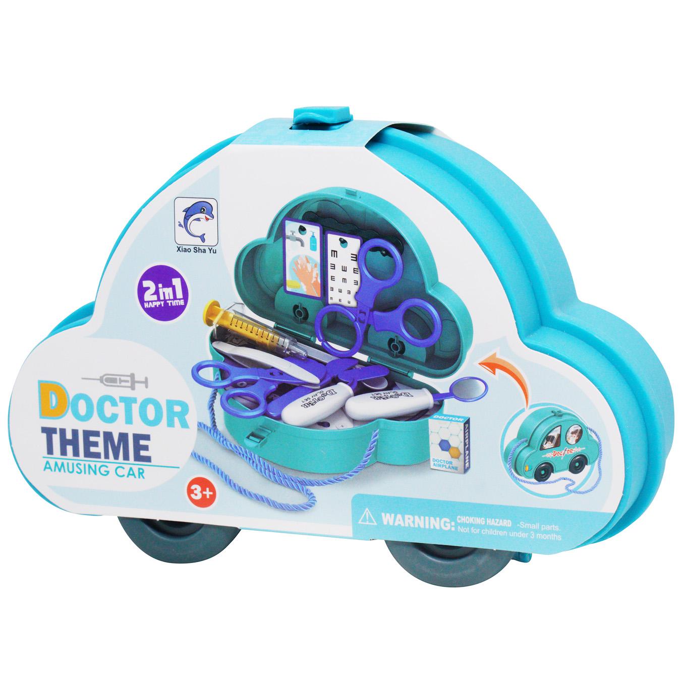 2-in-1 Kids Doctor Playset with Carrying Case – Doctor Theme Toy Kit