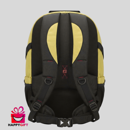 Para John Stylish & Durable Yellow-Black Casual and School Backpack