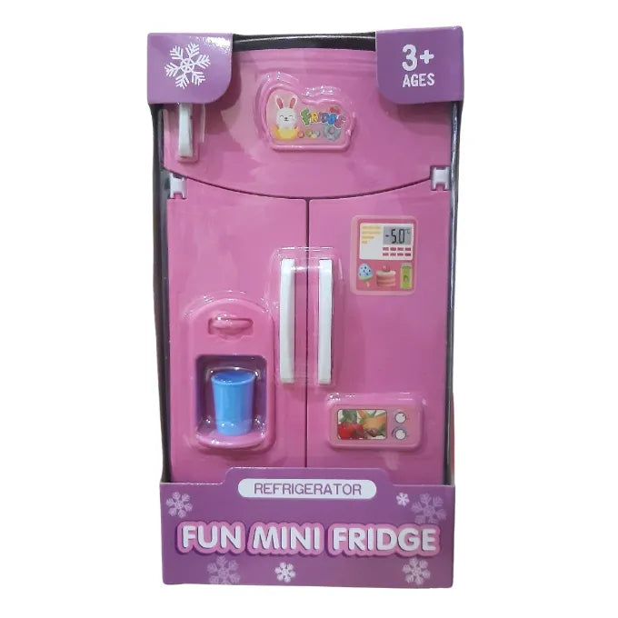 Fun Mini Fridge Toy for Kids (Ages 3+) – Pink Refrigerator Playset