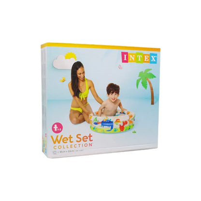 Intex Fun at the Beach Inflatable Snapset Pool – 5ft x 10in Instant Setup Kiddie Pool