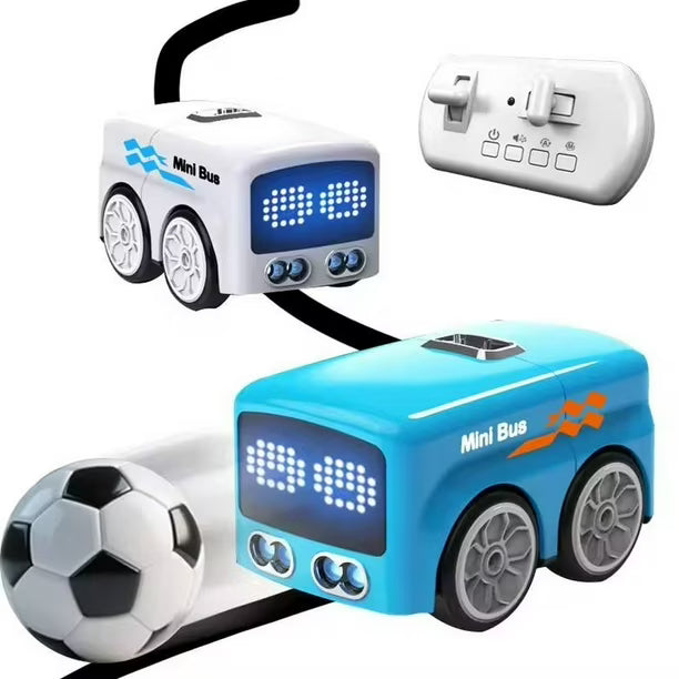 Magic Mini Bus Smart RC Toy With LED Display & Mini Soccer Ball - Interactive Remote Control Car for Kids