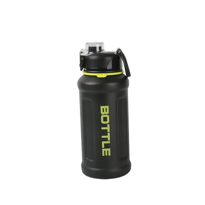 Matte Black Sports Water Bottle with Flip Top