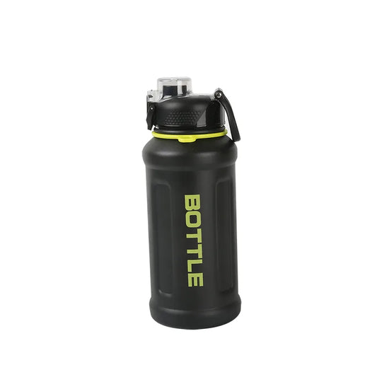 Matte Black Sports Water Bottle with Flip Top