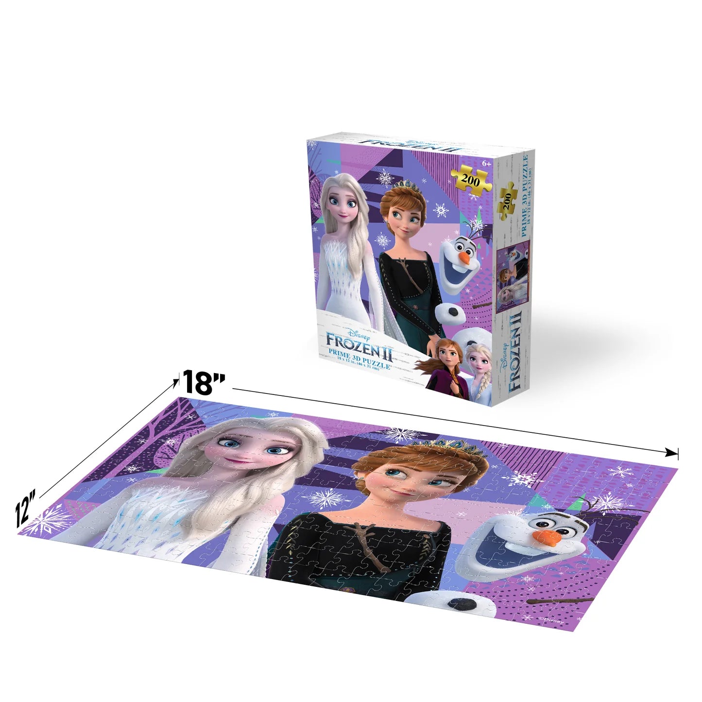 Disney Frozen II 3D Lenticular Puzzle – 200 Pieces (12" x 18")