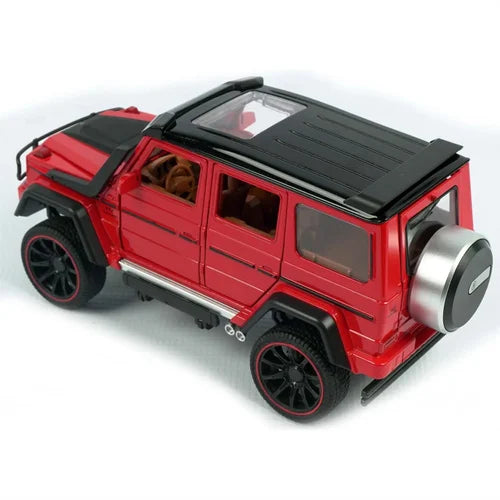 R/C 1:24 Die-Cast G-Class SUV RC Car – Heavy-Duty Toy Model with Vibration Absorbers, Lights & Smoke Effects