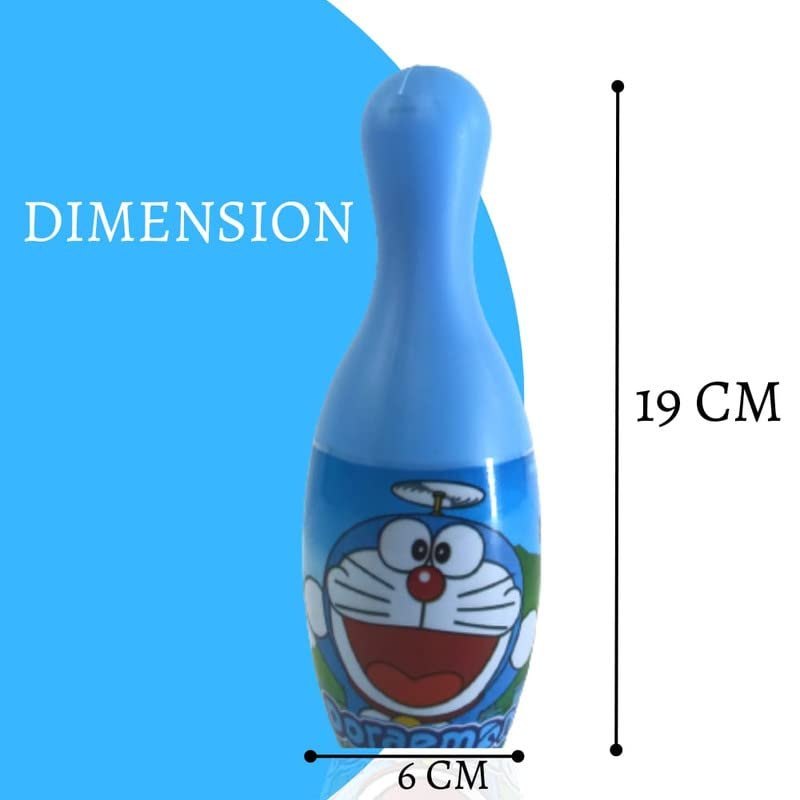 Doraemon Bowling Set for Kids - Indoor/Outdoor Play with 6 Pins & 2 Balls