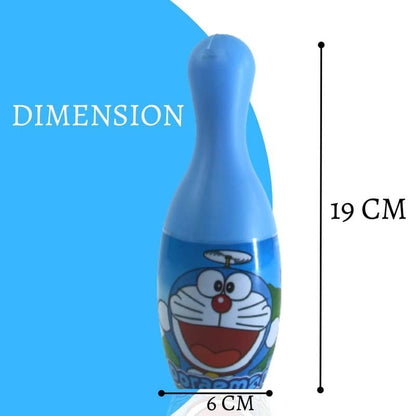 Doraemon Bowling Set for Kids - Indoor/Outdoor Play with 6 Pins & 2 Balls