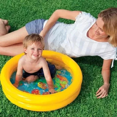 Intex Wet Set Collection Baby Pool – 24" x 6" Inflatable 2-Ring Kiddie Pool