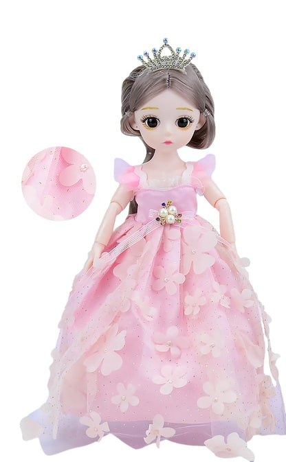 Fashion Doll with Tiara & Floral Gown