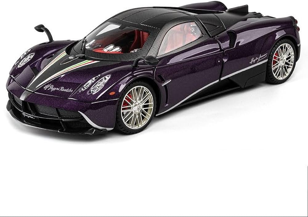 Large 1:18 Pagani Huayra Roadster Alloy Model – Precision Engineered Supercar Collectible with Metal Display Stage