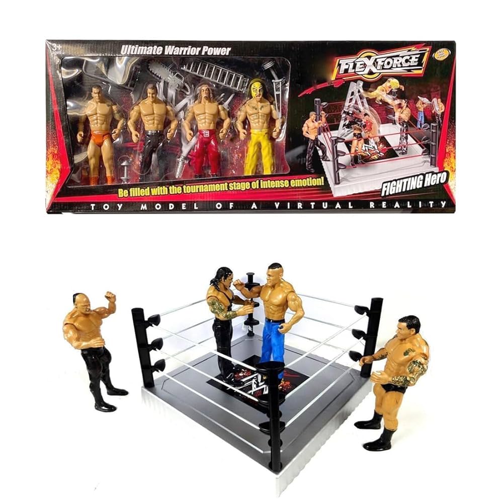 Ultimate Wrestling Ring Playset – 6 Action Figures + Ring & Accessories