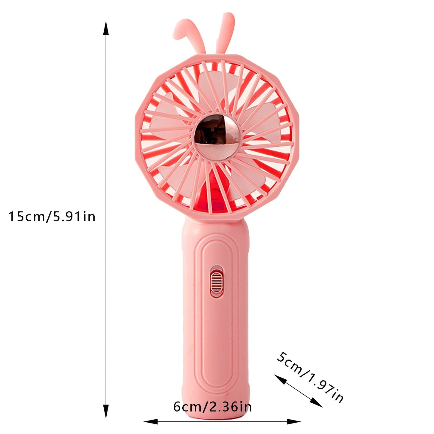 Cute Rabbit Portable Mini Fan – USB Rechargeable Personal Cooler