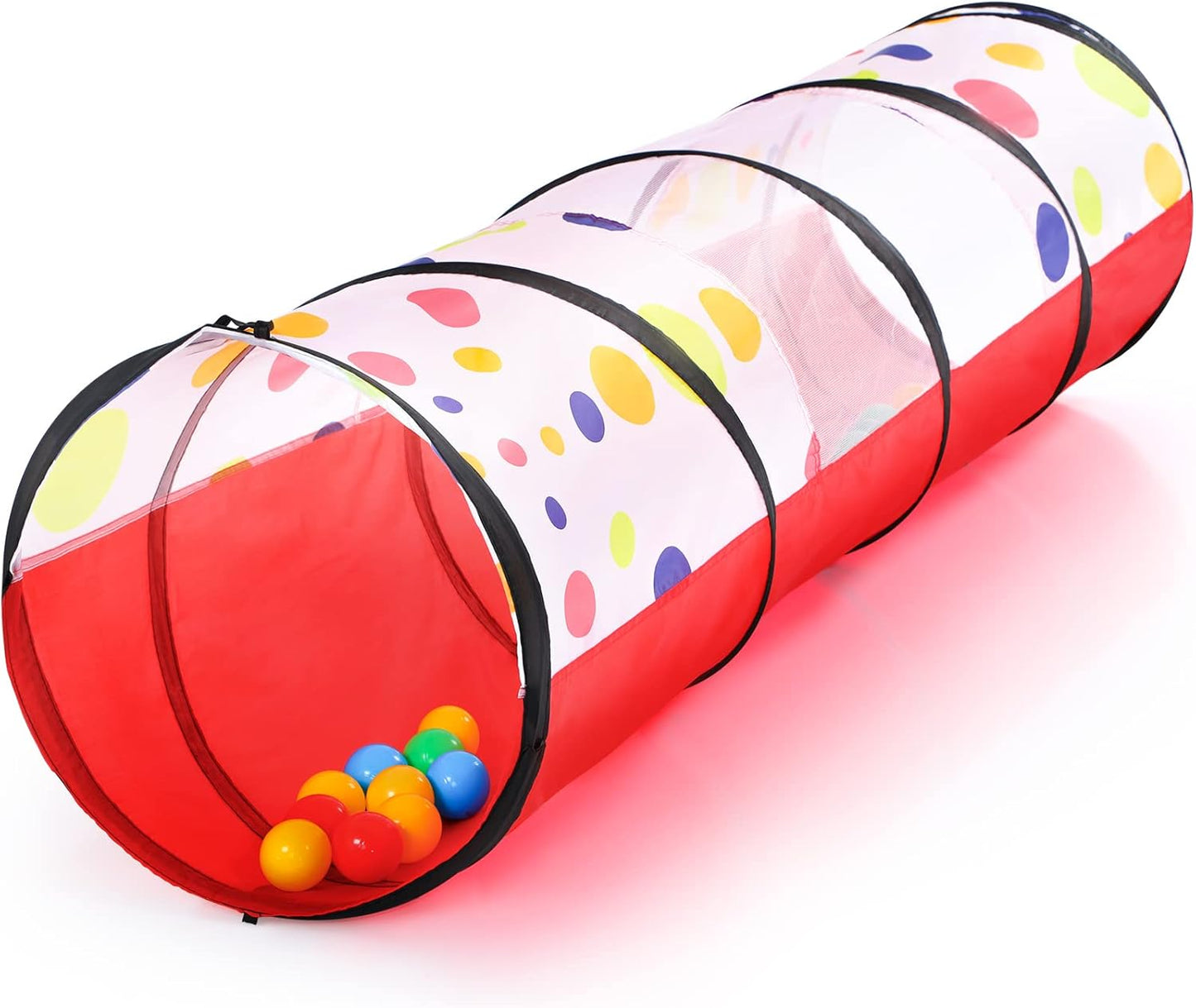 3-in-1 Kids Play Tent with Crawl Tunnel – Portable Pop-Up Playhouse & Cubby Set