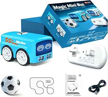 Magic Mini Bus Smart RC Toy With LED Display & Mini Soccer Ball - Interactive Remote Control Car for Kids