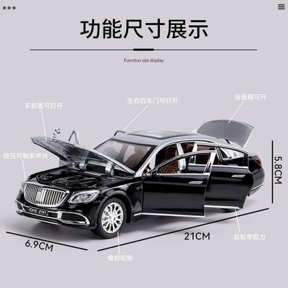 Maybach S600 Luxury Collector’s Edition | Two-Tone Burgundy & Gold | 1:24 Precision Die-Cast Model
