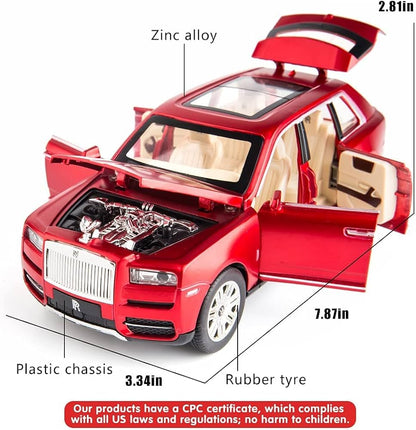 R/C Ultra-Luxury 1:24 Die-Cast Cullinan SUV RC Car – Premium Dual-Tone Toy Model with Lights, Sound & Exhaust Smoke
