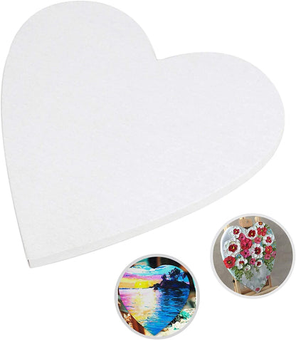 Heart-Shaped Stretched Canvas – Premium Artist Blank