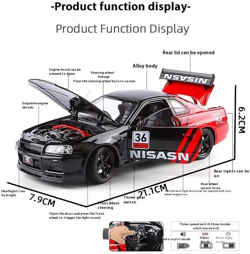 Nissan GTR R34 Skyline Alloy Die-Cast Model
