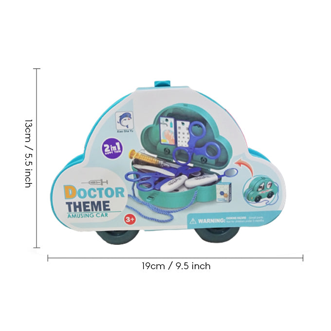 2-in-1 Kids Doctor Playset with Carrying Case – Doctor Theme Toy Kit