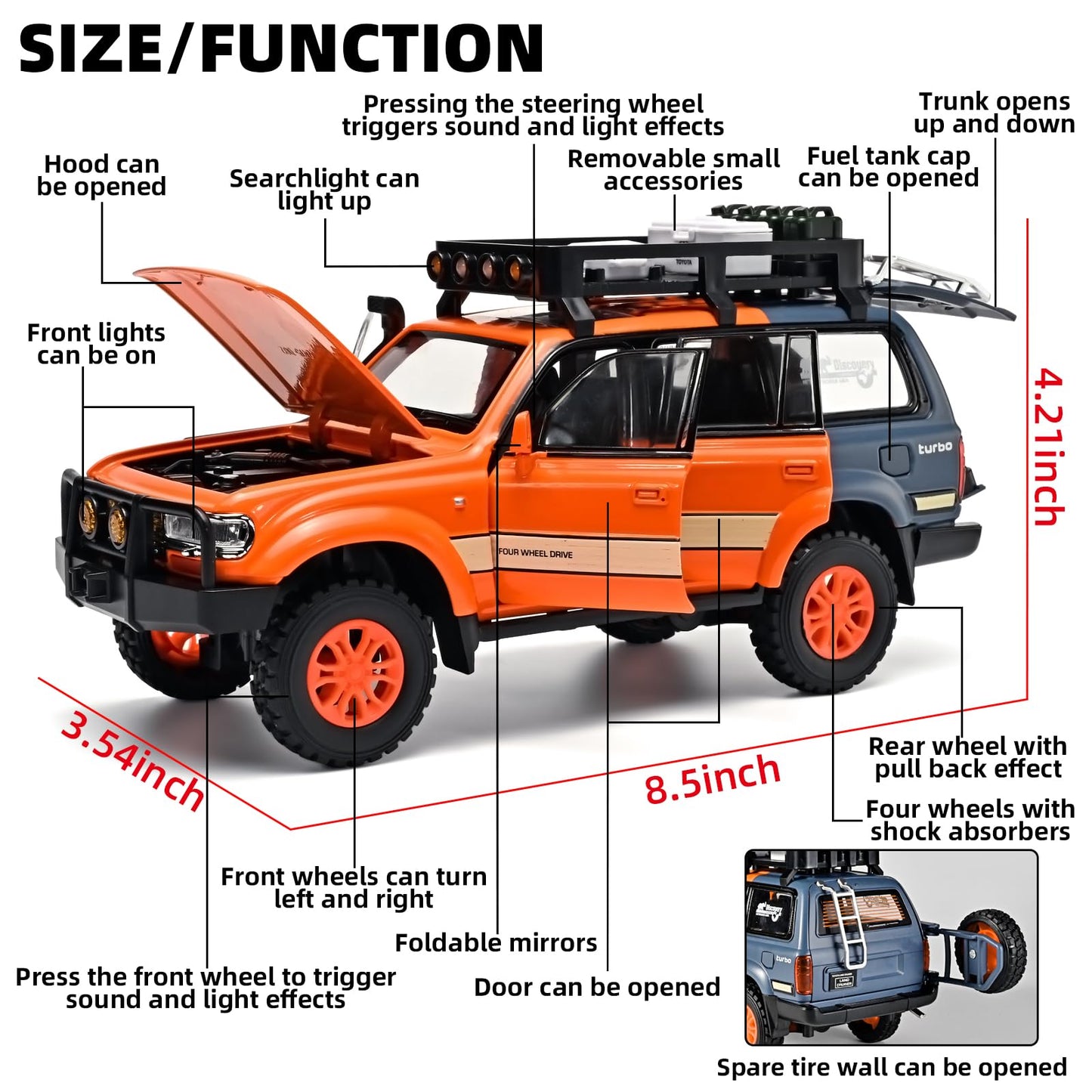 Premium Alloy Toyota Land Cruiser Model – The Ultimate Off-Road Diecast Collectible