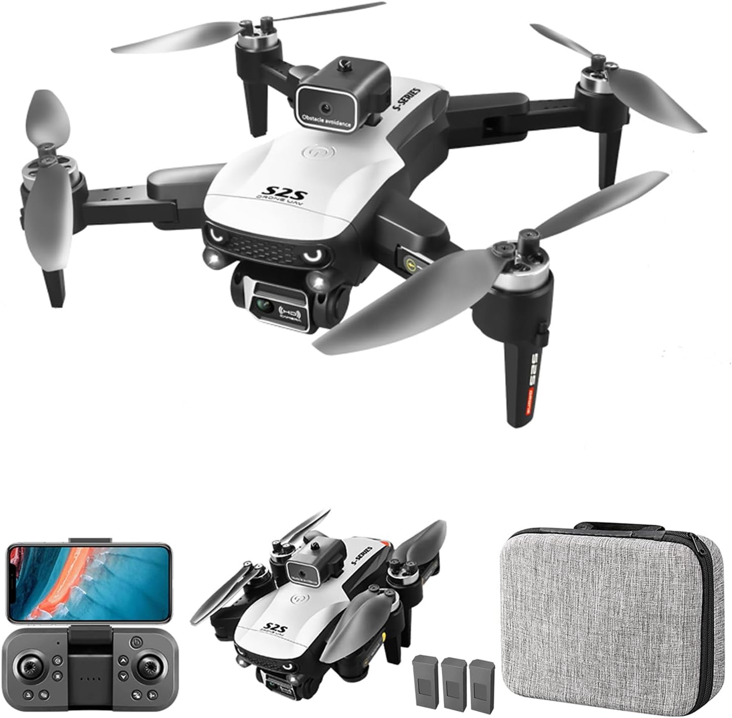 R/C DRONE DUAL CAMERA OBSTACLE AVOIDANCE BRUSH LESS FOLDABLE QUAD COPTER