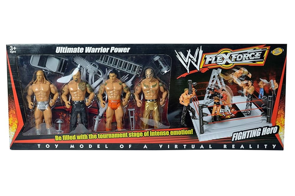 Ultimate Wrestling Ring Playset – 6 Action Figures + Ring & Accessories