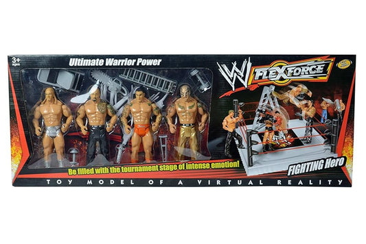 Ultimate Wrestling Ring Playset – 6 Action Figures + Ring & Accessories