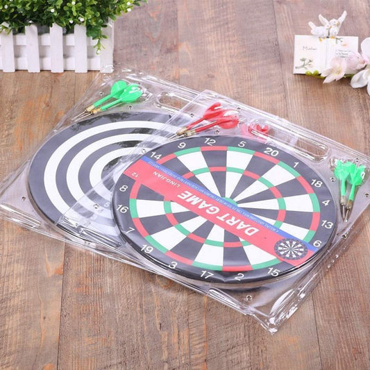 Double-Sided Classic Dartboard Game Set – With Steel Tip Darts