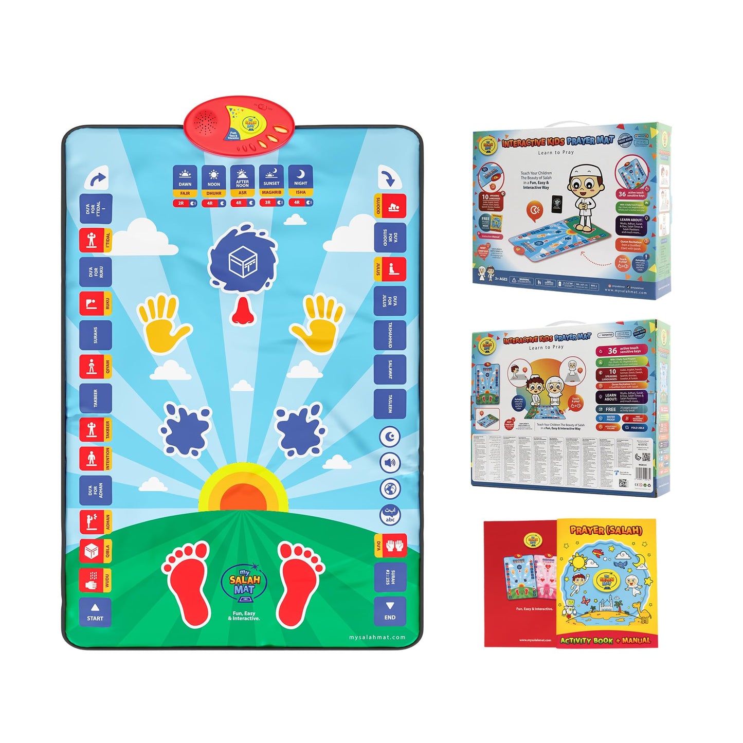 Interactive Kids Prayer Mat – Learn Salah the Fun Way!