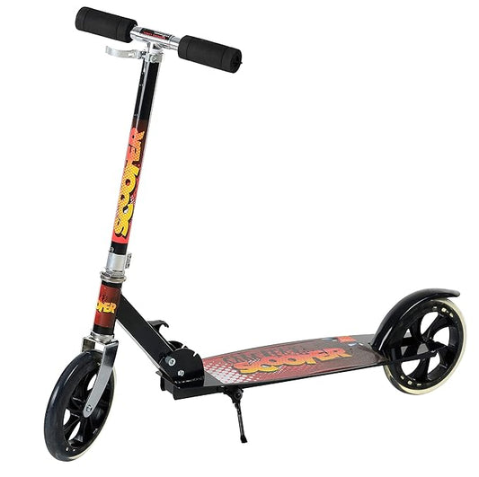 Black and Red Kick Scooter with Large Wheels