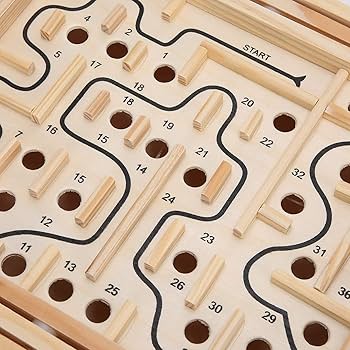 Premium Wooden Labyrinth Board – Precision Marble Maze & Focus Training Puzzle for Kids and Adults