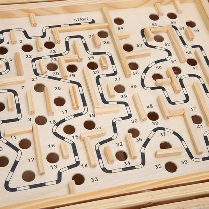Premium Wooden Labyrinth Board – Precision Marble Maze & Focus Training Puzzle for Kids and Adults