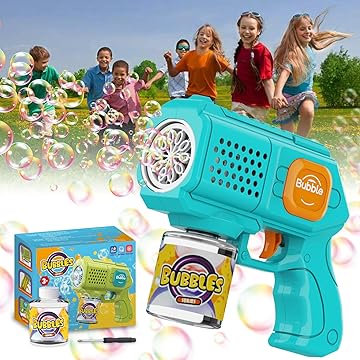 Automatic Bubble Machine Gun for Kids – 10-Hole Bubble Blower