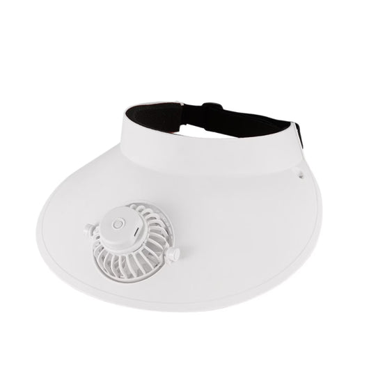 USB Rechargeable Sun Visor Hat with Built-in Cooling Fan