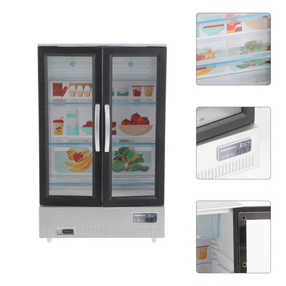 Kids Mini Toy Refrigerator Playset – Interactive Double-Door Fridge with Play Food & Accessories