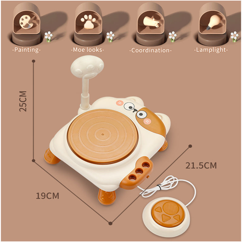 Pussy Cat Ceramic Pottery Machine for Kids – Electric DIY Clay Art Set
