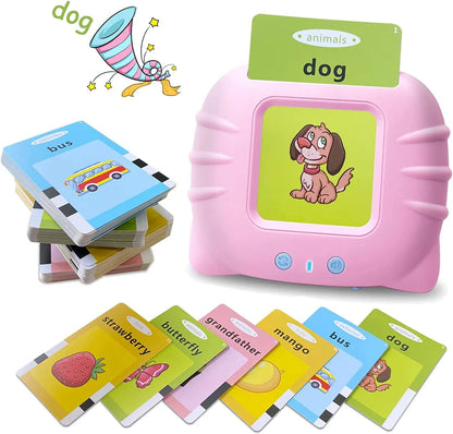 Funtopia Puzzle Card Spoker – Early Education Device with 112 Flashcards (224 Words) for Kids 3+