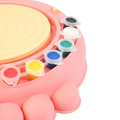 Electric Pottery Wheel Kit for Kids – Ceramic & Painting Set (Little Crab Design)